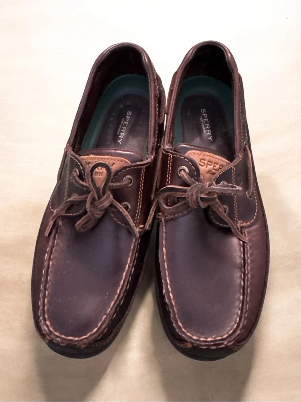 Sperry Men's Dark Brown Leather Boat Shoes